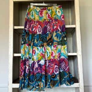 023- Floral Multi Color Maxi Skirt